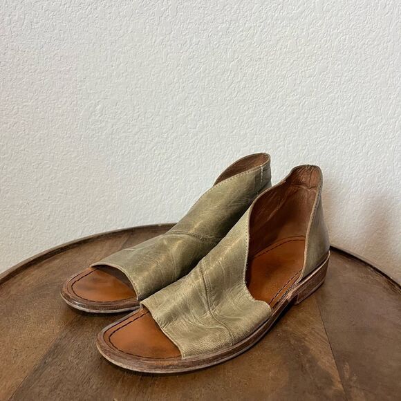 Free People Mont Blanc Flat Open Toe Sandals Women's Size 37 7 - Picture 1 of 9